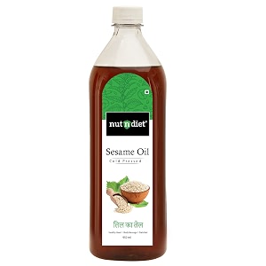 nutndiet cold pressed sesame oi 100 cold pressed kacchi ghani using cold press kolhuchekku til ka tel     ellenne    pet bottle 950ml