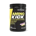 NutraBio Amino Kick – BCAA Powder with Natural Caffeine – Amino Acids Supplement for Energy, Hydration &amp; Recovery – BCAAs, Electrolytes &amp; Amino Acids – Pineapple Passionfruit, 30 Servings