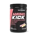 NutraBio Amino Kick – BCAA Powder with Natural Caffeine – Amino Acids Supplement for Energy, Hydration &amp; Recovery – BCAAs, Electrolytes &amp; Amino Acids – Raspberry Lemonade, 30 Servings