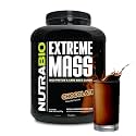 NutraBio Extreme Mass Gainer Protein Powder, 53G Protein, Clean Weight Gainer, Increase Muscle Mass, Full Spectrum Amino Acid - Chocolate, 6 Pound