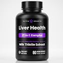 NutraChamps Liver Support Supplement with Milk Thistle Extract (80% Silymarin), Dandelion, Artichoke, Choline, Turmeric & Beet Root – 27-in-1 Liver Health Formula, 120 Vegan Capsules