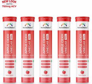 nutrachoice apple cider vinegar with mother -75 effervescent tablets for weight loss vinegar 5 x 15 no
