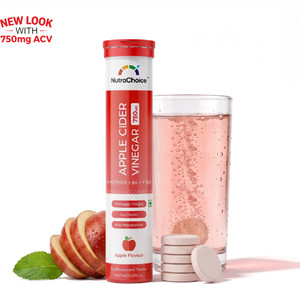 nutrachoice apple cider vinegar for weight loss with mother -15 effervescent tablets vinegar