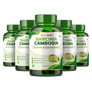 nutrafirst garcinia cambogia tablets 800mg with 70 hca amp green tea extract  for weight management -improves digestion  60 x 5 tablets for men amp women
