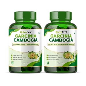 nutrafirst garcinia cambogia tablets 800mg 2x60 tabs  70 hca with green tea extract  supports weight management fat metabolism amp craving control  improves digestion  for men amp women  pack of 2