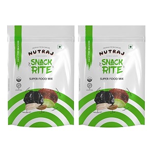 nutraj super food mix 400g american cranberries american blueberry flax seeds sunflower seeds amp pumpkin seeds for weight loss for eatingimmunity booster and fiber rich pack of 2x200g