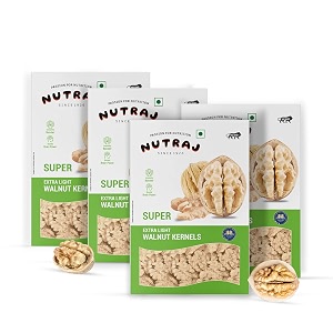 nutraj super walnut kernels 1kg 4 x 250g  akhrot giri  delicious amp crunchy walnut giri  high in antioxidants  brain food  without shell  pack of 4