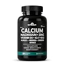Nutrasium Calcium Magnesium Zinc Tablets with Vitamin D3, Vitamin K2-7 & Vitamin B12 | Alfalfa, Moringa & Bamboo Extract | High Absorption Mineral & Vitamin Supplement | 60 Tablets