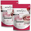 NutraSphere Beetroot Tomato Protein Soup Packets. High Protein, High Fibre, Natural Antioxidants, Diabetic Friendly (Instant, Preservative Free, Sugarfree, Gluten Free, No MSG)- 20 Sachets