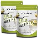 NutraSphere Diet Lemon Coriander Soup Packets. Natural Blend, High Fiber For Healthy Diet (Instant, No MSG, Preservative Free, Sugarfree, Gluten Free, Diabetic Friendly) - 20 Sachets