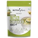 NutraSphere Diet Lemon Coriander Soup Packets. Natural Blend, High Fiber For Weight Management (Instant, No MSG, Preservative Free, Sugarfree, Gluten Free, Diabetic Friendly) - 5 Sachets