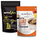 NutraSphere Diet Sweet Corn, Hot n Sour High Protein Soup Packets Combo/Weight Management, Natural, Healthy, Instant, Preservative Free, Sugarfree, Gluten Free, No MSG - 10 Sachet Each
