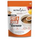 NutraSphere Hot n Sour High Protein Soup Packets (Instant, Preservative Free, No MSG, Sugarfree, Gluten Free, Diabetic Friendly)- 10 Sachets