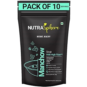 nutrasphere manchow healthy soup packets high fibre diabetic friendly instant preservative free no msg sugarfree gluten free- 10 sachets