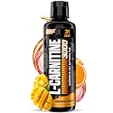 Nutrex Research L Carnitine 3000 - Clinically Dosed L-Carnitine Liquid for Energy, Metabolism & Muscle Recovery - Delicious Orange Mango Flavour - No Sugar, No Carbs, No Stimulants - 31 Servings