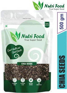 nutri food chia seed for weight loss high fibre  protein rich in calcium chia seeds 500 g