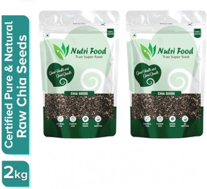 nutri food raw chia seeds 2 kg high fibre proteinweight lossrich in calcium chia seeds 2 x 1000 g