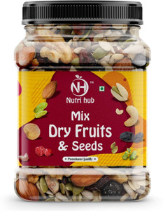 nutri hub mix nuts  dry fruits assorted seeds  nuts 1 x 500 g