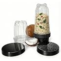 Nutri Mixer Jar Set (380 ml &amp; 600 ml) with 4-Blade Assembly | BPA-Free Jars for Smoothies, Chutney, Dry Grinding &amp; Juicing | Includes Storage Lids (Single Bullet Jar)