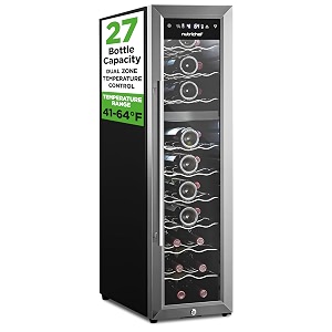 Nutrichef 27 Bottle Wine Fridge Dual