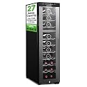 NutriChef 27 Bottle Wine Fridge | Dual Zone Wine Chiller | Adjustable Temperature 41°F to 64°F | Ultra Quiet Operation | Wine Cooler For Home, &amp; Office | Free Standing 43x11x23 IN | Black