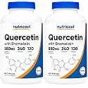 Nutricost Quercetin 880mg, 240 Vegetarian Capsules with Bromelain (165mg) - 120 Servings (440mg Quercetin Per Cap) - Gluten Free, Non-GMO (Pack of 2)