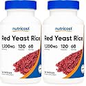 Nutricost Red Yeast Rice 1200mg, 120 Capsules - 60 Serv, Veggie Caps, GMO-Free, Gluten Free (Pack of 2)