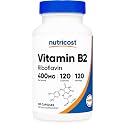 Nutricost Vitamin B2 (Riboflavin) 400mg, 120 Capsules, Gluten Free