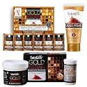 NutriGlow NATURAL'S Advanced Pro Formula Combo Pack of 3 Gold Kesar Facial Kit 60gm Gold Kesar Bleach 43gm & Gold Kesar Face wash 65ml For Relief from Sunburns, Redness & Wrinkles Free Skin 3 x 56.67 g