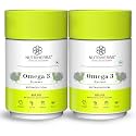 NUTRiHERBS Omega 3 800mg Capsules | Plant-Based DHA & EPA Supplement for Heart, Joint, Eye Health | Omega 3 Fatty Acids for Brain Support, Skin Wellness | for Men & Women (60 Capsules Pack of 2)
