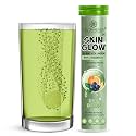 NUTRI HERBS Skin Glow with L-Glutathione Effervescent Tablets | Plant Based Collagen Booster &amp; Vitamin C Supplement for Radiant Skin &amp; Hair (15 Tablets, Zesty Orange)