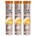 NUTRI HERBS Skin Glow with L-Glutathione Effervescent Tablets | Plant Based Collagen Booster &amp; Vitamin C Supplement for Radiant Skin &amp; Hair (15 Tablets, Zesty Orange)