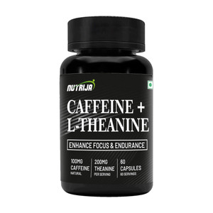 NutriJa Natural Caffeine 100MG Plus L-Theanine 200MG