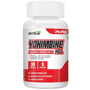 nutrija yohimbine 5 mg - 30 capsules