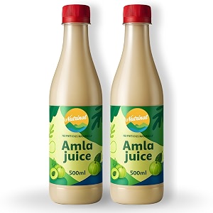 nutrinat amla juice - 500 ml pack of 2  fruit juice no added sugar