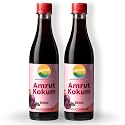 Nutrinat Amrut Kokum - 500ml (Pack of 2) | Fruit Concentrate | Pure &amp; Natural Kokam Sharbat with No Added Preservatives | Kokam Concentrate with Cumin Powder