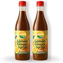 Nutrinat Lemon Ginger Syrup - 500ml, (Pack of 2) | Fruit Concentrate