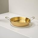 NUTRION Brass Kadhai 1.4L with Insulated Heat-Resistant Handle | 100% Pure Bronze Tin Coated Traditional Kerala Bronze, Kadai for Cooking, Chemical-Free