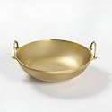 NUTRION Bronze Kadhai 22Cm/ 1.8L with Insulated Heat-Resistant Handle | Handcrafted Traditional Cookware for Indian Cooking 100% Pure Bronze Kadhai Tin Coated