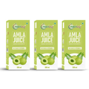 nutriorg amla juice 100 natural cold-pressed 3 x 500 ml