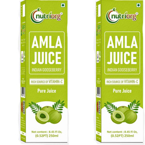 nutriorg 100 natural cold-pressed amla juice  rich in vitamin c and antioxidants