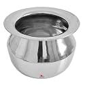 Nutristar Stainless Steel Cooking Pot. Dekchi/Handi for Cooking. Capacity 1500ml, Diameter 6 Inches, Height 6 Inches, and Colour Steel Grey, Pack of 1