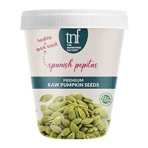 the nutrition factory premium pumpkin seeds 350g raw  protein diet  healthy snack  hi-fiber