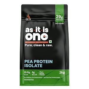 as-it-is one pea protein isolate - plant based - unflavoured 29g protein adults of all ages 2kg