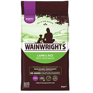 nutritious wainwright39s complete puppy food with lamb and brown rice 2 kg combined with delicious easy to digest and hypoallergenic wet food bag for dogs