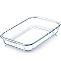 NUTRIUPS 1.5QT Rectangular Small Glass Baking Dish,Glass Pan with Handle