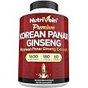 Nutrivein Premium Korean Red Panax Ginseng Supplement 1600 mg - 180 Caps