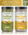 NutroVally Pumpkin & Sunflower Combo for Weight Loss | Magnesium & Minerals Rich Diet Snack Pumpkin Seeds, Sunflower Seeds (2 x 125 g)