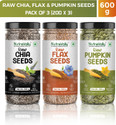 NutroVally Raw Chia Seeds Flax Seeds Pumpkin