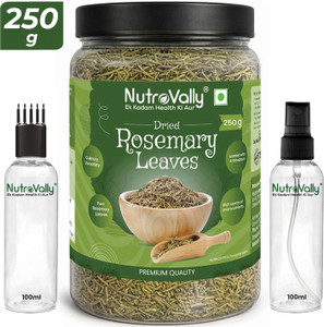 nutrovally rosemary leaves for hair growth  scalp care  dried herb with mist spray  comb 250 g